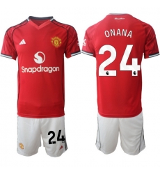 Men Manchester United 2026 Soccer Jerseys Red #24 ONANA Men Manchester United 2026 Soccer Jerseys Red #24 ONANA