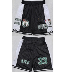 Men Boston Celtics Black White Shorts Men Boston Celtics Black White Shorts