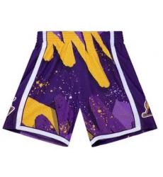 NBA Men Los Angeles Lakers Purple Gold Shorts NBA Men Los Angeles Lakers Purple Gold Shorts