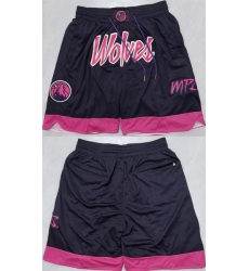 Men Minnesota Timberwolves Black 2025 Shorts Run Small Men Minnesota Timberwolves Black 2025 Shorts Run Small