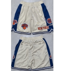 Men New York Knicks White 2025 Shorts