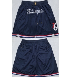 Men Philadelphia 76ers Navy Shorts  Run Small 