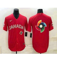 Men Canada Baseball 2023 Red World Big Logo With Patch Classic Stitched Jersey Men Canada Baseball 2023 Red World Big Logo With Patch Classic Stitched Jersey