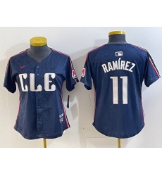 Women Cleveland Guardians 11 Jose Ram EDrez Navy 2024 City Connect Limited Stitched Baseball Jersey 3 Women Cleveland Guardians 11 Jose Ram EDrez Navy 2024 City Connect Limited Stitched Baseball Jersey 3