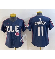 Women Cleveland Guardians 11 Jose Ram EDrez Navy 2024 City Connect Limited Stitched Baseball Jersey 5 Women Cleveland Guardians 11 Jose Ram EDrez Navy 2024 City Connect Limited Stitched Baseball Jersey 5