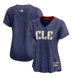Women Cleveland Guardians Blank Navy 2024 City Connect Stitched Baseball Jersey Women Cleveland Guardians Blank Navy 2024 City Connect Stitched Baseball Jersey