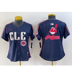 Women Cleveland Guardians Team Big Logo Navy 2024 City Connect Stitched Baseball Jersey 1 Women Cleveland Guardians Team Big Logo Navy 2024 City Connect Stitched Baseball Jersey 1