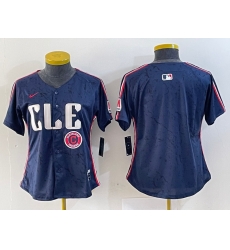 Women Cleveland Guardians Team Big Logo Navy 2024 City Connect Stitched Baseball Jersey 2 Women Cleveland Guardians Team Big Logo Navy 2024 City Connect Stitched Baseball Jersey 2