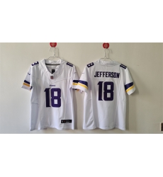 Youth Minnesota Vikings 18 Justin Jefferson White F U S E Vapor Untouchable Limited Stitched Jersey Youth Minnesota Vikings 18 Justin Jefferson White F U S E Vapor Untouchable Limited Stitched Jersey