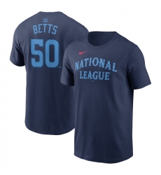 Men National League 50 Mookie Betts Navy 2024 All Star Name 26 Number T Shirt Men National League 50 Mookie Betts Navy 2024 All Star Name 26 Number T Shirt