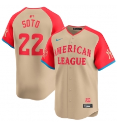 Men American League 22 Juan Soto Cream 2024 All Star Limited Stitched Jersey Men American League 22 Juan Soto Cream 2024 All Star Limited Stitched Jersey