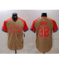 Men American League 38 Steven Kwan Cream 2024 All Star Limited Stitched Jersey 4 Men American League 38 Steven Kwan Cream 2024 All Star Limited Stitched Jersey 4