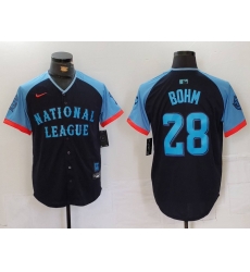 Men National League 28 Alec Bohm Navy 2024 All Star Limited Stitched Baseball Jersey 8 Men National League 28 Alec Bohm Navy 2024 All Star Limited Stitched Baseball Jersey 8