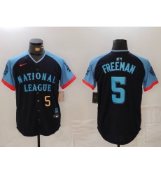 Men National League 5 Freddie Freeman Navy 2024 All Star Limited Stitched Baseball Jersey 1 Men National League 5 Freddie Freeman Navy 2024 All Star Limited Stitched Baseball Jersey 1