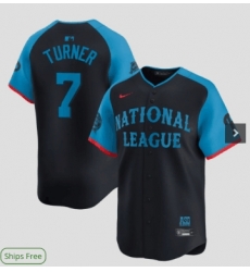 Men National League 7 Trea Turner Navy 2024 All Star Elite Stitched Baseball Jersey Men National League 7 Trea Turner Navy 2024 All Star Elite Stitched Baseball Jersey