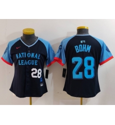 Women National League 28 Alec Bohm Navy 2024 All Star Limited Stitched Baseball Jersey 2 Women National League 28 Alec Bohm Navy 2024 All Star Limited Stitched Baseball Jersey 2