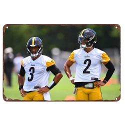 Pittsburgh Steelers Aluminum Sign 12x8 Inch Russell Wilson 003