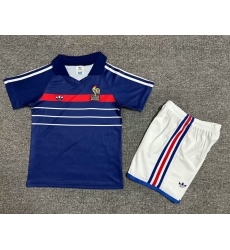Youth Retro Soccer Jerseys France Blue 82 84 Youth Retro Soccer Jerseys France Blue 82 84