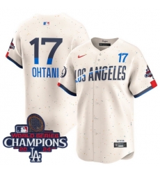 Men Nike Los Angeles Dodgers Shohei Ohtani #17 White Ice Cream Flex Base 2024 World Series Champions Stitched MLB Jersey Men Nike Los Angeles Dodgers Shohei Ohtani #17 White Ice Cream Flex Base 2024 World Series Champions Stitched MLB Jersey