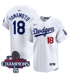 Men Nike Los Angeles Dodgers Yoshinobu Yamamoto #18 White Flex Base 2024 World Series Champions Stitched MLB Jersey Men Nike Los Angeles Dodgers Yoshinobu Yamamoto #18 White Flex Base 2024 World Series Champions Stitched MLB Jersey