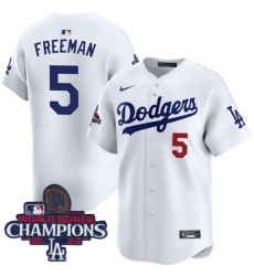 Youth Nike Los Angeles Dodgers Freddie Freeman #5 White Flex Base 2024 World Series Champions Stitched MLB Jersey Youth Nike Los Angeles Dodgers Freddie Freeman #5 White Flex Base 2024 World Series Champions Stitched MLB Jersey