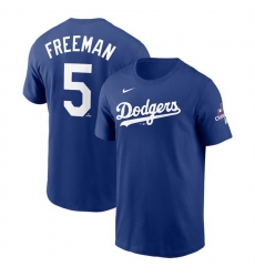 Men Los Angeles Dodgers 5 Freddie Freeman Royal 2024 World Series Champions Name 26 Number T Shirt Men Los Angeles Dodgers 5 Freddie Freeman Royal 2024 World Series Champions Name 26 Number T Shirt