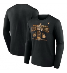 Men Los Angeles Dodgers Black 2024 World Series Champions Locker Room Parade Long Sleeve T Shirt Men Los Angeles Dodgers Black 2024 World Series Champions Locker Room Parade Long Sleeve T Shirt