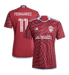 Men Colorado Rapids Omir Fernandez 2024 25 Home Replica Red Men Colorado Rapids Omir Fernandez 2024 25 Home Replica Red