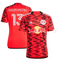 Men New York Red Bulls Eric Maxim Choupo Moting adidas Red 2024 Legacy Replica Player Jersey