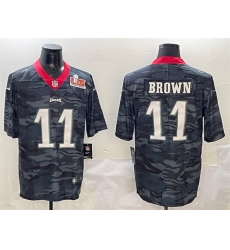 Men Philadelphia Eagles 11 A J Brown Black 2025 Super Bowl LIX Patch Camo Vapor Untouchable Limited Stitched Football Jersey Men Philadelphia Eagles 11 A J Brown Black 2025 Super Bowl LIX Patch Camo Vapor Untouchable Limited Stitched Football Jersey