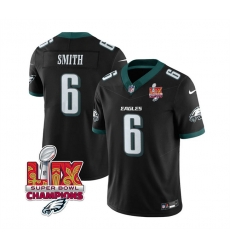 Men Philadelphia Eagles 6 DeVonta Smith Black 2025 Eagles Logo Super Bowl LIX Patch New F U S E Vapor Limited Stitched Football Jersey Men Philadelphia Eagles 6 DeVonta Smith Black 2025 Eagles Logo Super Bowl LIX Patch New F U S E Vapor Limited Stitched Football Jersey