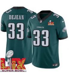 Men Philadelphia Eagles Cooper DeJean #33 Green 2024 2025 Super Bowl LIX F U S E Stitched NFL Jersey Men Philadelphia Eagles Cooper DeJean #33 Green 2024 2025 Super Bowl LIX F U S E Stitched NFL Jersey