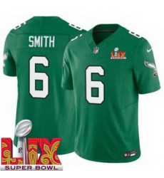 Men Philadelphia Eagles DeVonta Smith #6 Kelly Green 2024 2025 Super Bowl LIX F U S E Stitched NFL Jersey Men Philadelphia Eagles DeVonta Smith #6 Kelly Green 2024 2025 Super Bowl LIX F U S E Stitched NFL Jersey