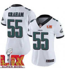 Women Philadelphia Eagles Brandon Graham #55 White 2024 2025 Super Bowl LIX F U S E Stitched NFL Jersey Women Philadelphia Eagles Brandon Graham #55 White 2024 2025 Super Bowl LIX F U S E Stitched NFL Jersey