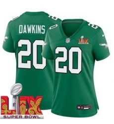 Women Philadelphia Eagles Brian Dawkins #20 Kelly Green 2024 2025 Super Bowl LIX F U S E Stitched NFL Jersey Women Philadelphia Eagles Brian Dawkins #20 Kelly Green 2024 2025 Super Bowl LIX F U S E Stitched NFL Jersey