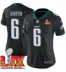 Women Philadelphia Eagles DeVonta Smith #6 Black 2024 2025 Super Bowl LIX F U S E Stitched NFL Jersey Women Philadelphia Eagles DeVonta Smith #6 Black 2024 2025 Super Bowl LIX F U S E Stitched NFL Jersey