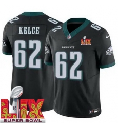 Youth Philadelphia Eagles Jason Kelce #62 Black 2024 2025 Super Bowl LIX F U S E Stitched NFL Jersey Youth Philadelphia Eagles Jason Kelce #62 Black 2024 2025 Super Bowl LIX F U S E Stitched NFL Jersey