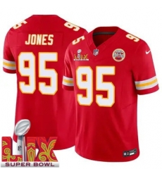 Men Kansas City Chiefs Chris Jones #95 Red 2024 2025 Super Bowl LIX F U S E Stitched Jersey Men Kansas City Chiefs Chris Jones #95 Red 2024 2025 Super Bowl LIX F U S E Stitched Jersey