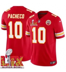 Men Kansas City Chiefs Isiah Pacheco #10 Red 2024 2025 Super Bowl LIX F U S E Stitched Jersey Men Kansas City Chiefs Isiah Pacheco #10 Red 2024 2025 Super Bowl LIX F U S E Stitched Jersey