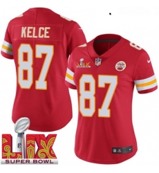 Women Kansas City Chiefs Travis Kelce #87 Red 2024 2025 Super Bowl LIX F U S E Stitched Jersey Women Kansas City Chiefs Travis Kelce #87 Red 2024 2025 Super Bowl LIX F U S E Stitched Jersey