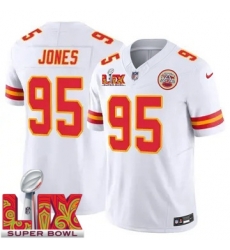 Youth Kansas City Chiefs Chris Jones #95 White 2024 2025 Super Bowl LIX F U S E Stitched Jersey Youth Kansas City Chiefs Chris Jones #95 White 2024 2025 Super Bowl LIX F U S E Stitched Jersey