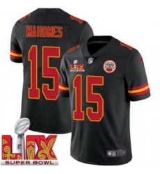 Youth Kansas City Chiefs Patrick Mahomes #15 Black 2024 2025 Super Bowl LIX F U S E Stitched Jersey Youth Kansas City Chiefs Patrick Mahomes #15 Black 2024 2025 Super Bowl LIX F U S E Stitched Jersey