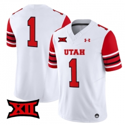 Men Women Youth Utah Utes 1 Team White 2024 Vapor Limited Jersey All Stitched