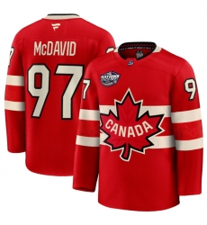 Men Canada 97 Connor McDavid Red 2025 4 Nations Face Off Premium Stitched Jersey Men Canada 97 Connor McDavid Red 2025 4 Nations Face Off Premium Stitched Jersey
