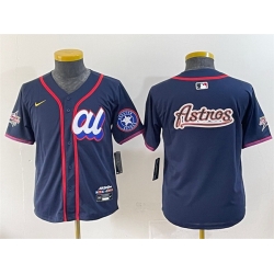 Youth American League Houston Astros Team Big Logo Navy 2025 All Star Edition Limited Stitched Baseball Jersey
