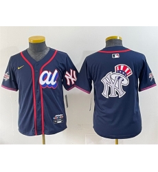 Women American League New York Yankees Team Big Logo Navy 2025 All Star Edition Limited Stitched Baseball Jersey 2 Women American League New York Yankees Team Big Logo Navy 2025 All Star Edition Limited Stitched Baseball Jersey 2