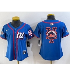 Women National League New York Mets Team Big Logo Blue 2025 All Star Edition Limited Stitched Baseball Jersey Women National League New York Mets Team Big Logo Blue 2025 All Star Edition Limited Stitched Baseball Jersey