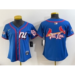 Women National League St  Louis Cardinals Team Big Logo Blue 2025 All Star Edition Limited Stitched Baseball Jersey 