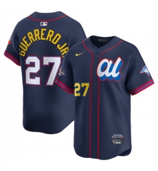 Men American League 27 Vladimir Guerrero Jr  Navy 2025 All Star Edition Limited Stitched Baseball Jersey