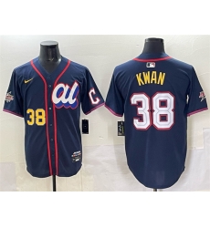 Men American League 38 Steven Kwan Navy 2025 All Star Edition Limited Stitched Baseball Jersey